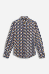 CAMICIA FANTASIA STRETCH BLU